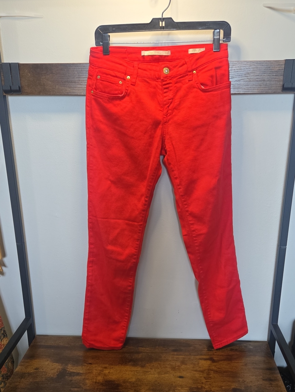 Zara Bright Red Skinny Jeans